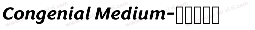 Congenial Medium字体转换